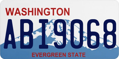 WA license plate ABI9068