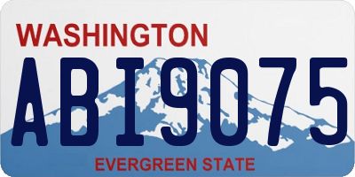 WA license plate ABI9075