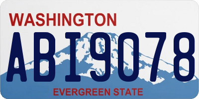 WA license plate ABI9078