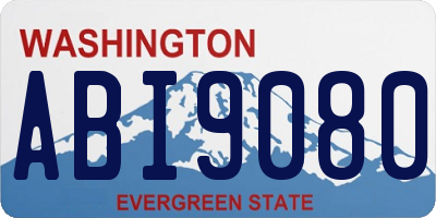 WA license plate ABI9080