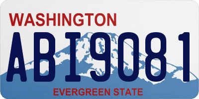 WA license plate ABI9081