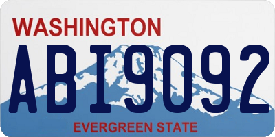 WA license plate ABI9092