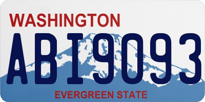 WA license plate ABI9093