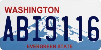 WA license plate ABI9116