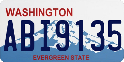 WA license plate ABI9135