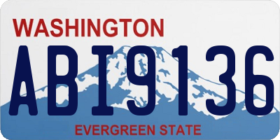 WA license plate ABI9136