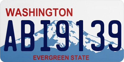 WA license plate ABI9139