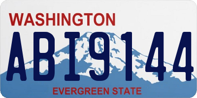 WA license plate ABI9144