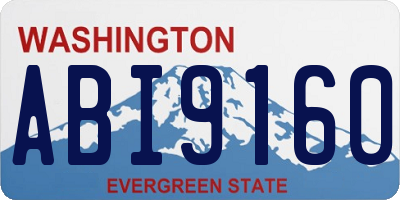 WA license plate ABI9160