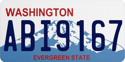 WA license plate ABI9167