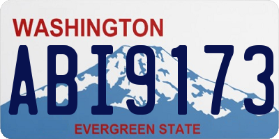 WA license plate ABI9173