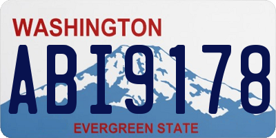 WA license plate ABI9178