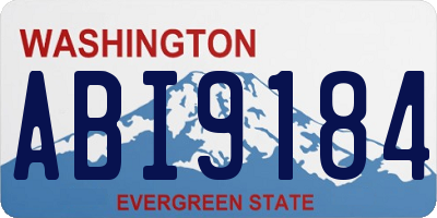 WA license plate ABI9184