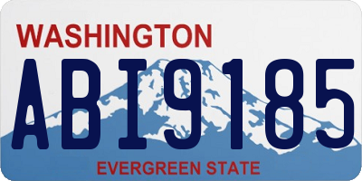WA license plate ABI9185