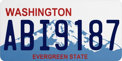 WA license plate ABI9187