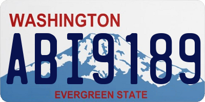WA license plate ABI9189