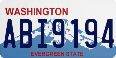 WA license plate ABI9194