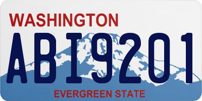 WA license plate ABI9201