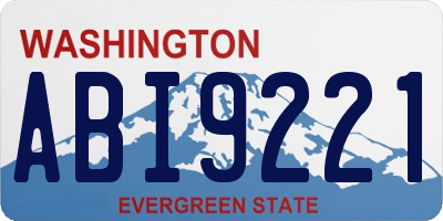 WA license plate ABI9221