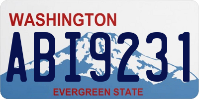 WA license plate ABI9231