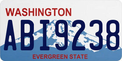 WA license plate ABI9238