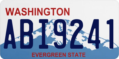 WA license plate ABI9241
