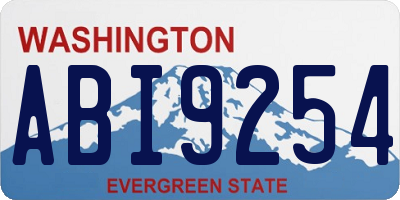 WA license plate ABI9254