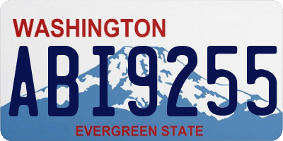 WA license plate ABI9255