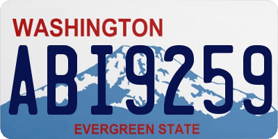 WA license plate ABI9259