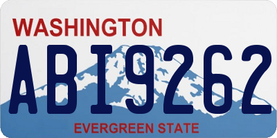 WA license plate ABI9262