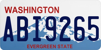 WA license plate ABI9265