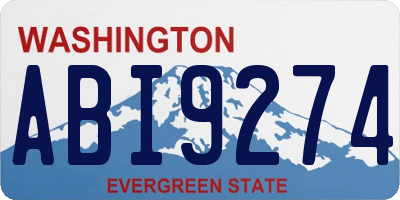 WA license plate ABI9274