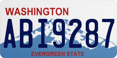 WA license plate ABI9287
