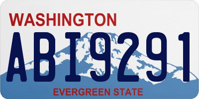 WA license plate ABI9291