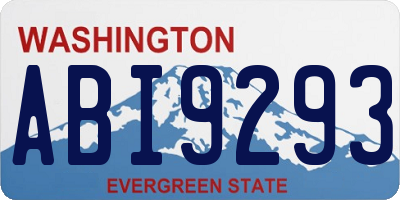 WA license plate ABI9293