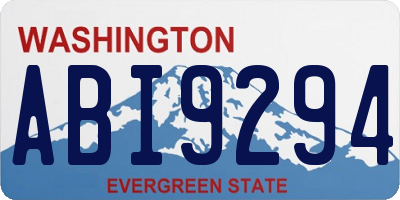 WA license plate ABI9294
