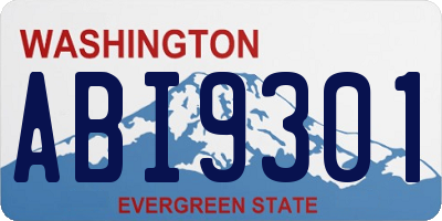 WA license plate ABI9301
