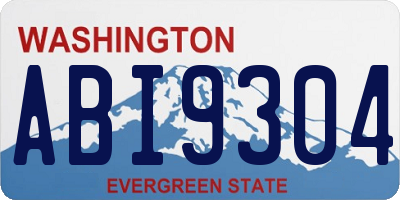 WA license plate ABI9304