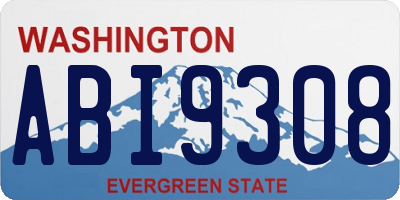 WA license plate ABI9308