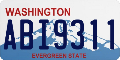 WA license plate ABI9311