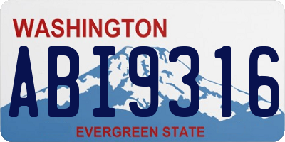 WA license plate ABI9316