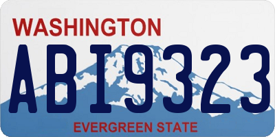WA license plate ABI9323