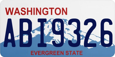 WA license plate ABI9326