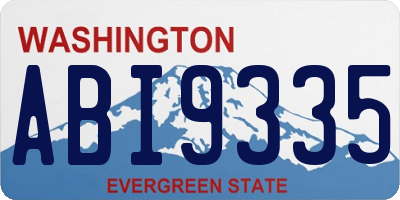 WA license plate ABI9335