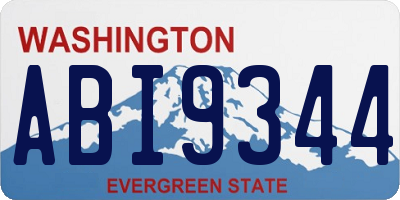 WA license plate ABI9344