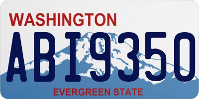 WA license plate ABI9350