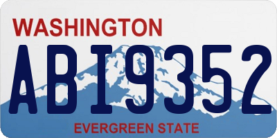 WA license plate ABI9352