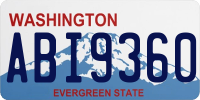 WA license plate ABI9360
