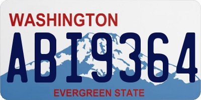 WA license plate ABI9364
