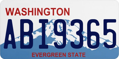 WA license plate ABI9365